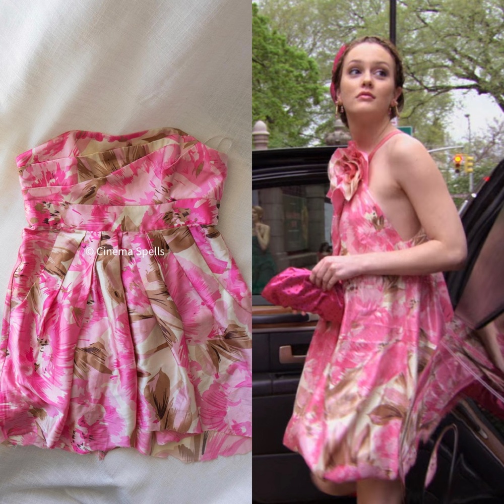 ASO Blair Waldorf Gossip Girl Pink Floral 'Much I Do About Anything' ALT Top